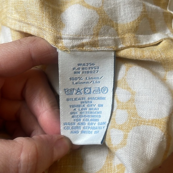 Boden Yellow and White Floral Dress linen size 4 - Picture 5 of 6